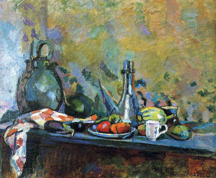 静物与咕噜咕噜(I) Still Life With a Purro (I) (1904),亨利·马蒂斯
