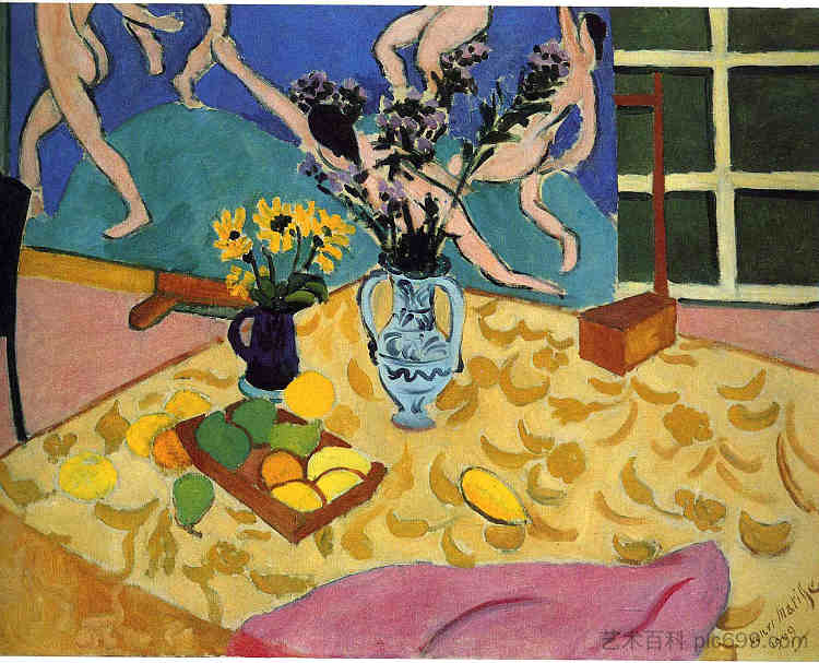 静物与“舞蹈” Still Life with 'Dance' (1909),亨利·马蒂斯