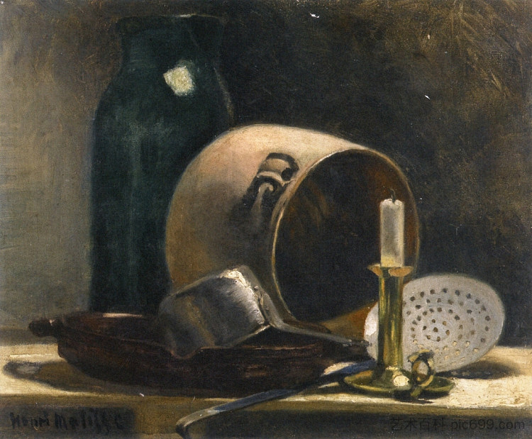 陶罐静物 Still Life with Earthen Pot (1892)，亨利·马蒂斯