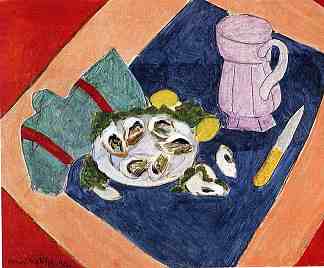 牡蛎静物 Still Life with Oysters (1940)，亨利·马蒂斯