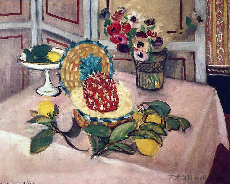 菠萝静物 Still Life with Pineapples (1940),亨利·马蒂斯