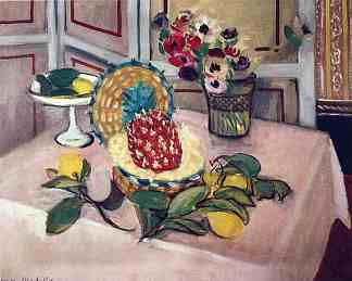 菠萝静物 Still Life with Pineapples (1940)，亨利·马蒂斯
