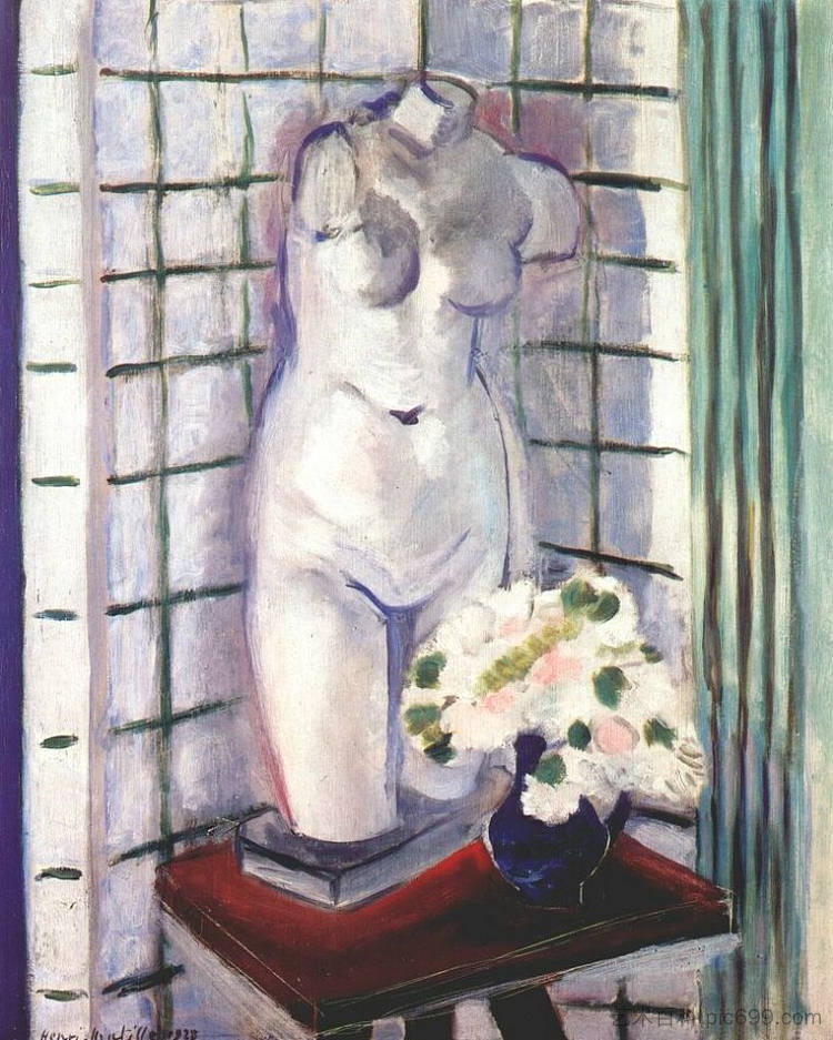 静物与石膏躯干 Still Life with Plaster Torso (1928)，亨利·马蒂斯