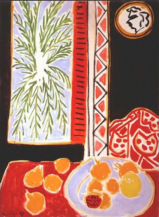 《石榴静物 Still Life with Pomegranates (1947)，亨利·马蒂斯