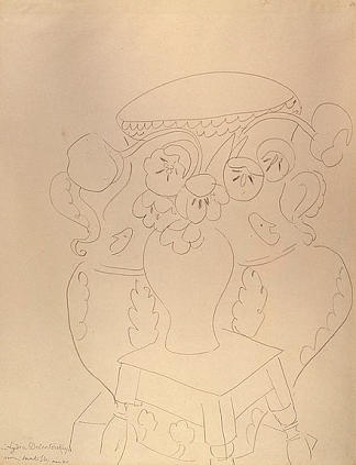 两个花瓶的静物画 Still Life with Two Vases (1940)，亨利·马蒂斯