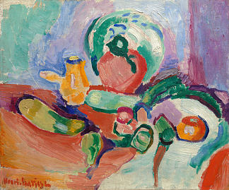 静物与蔬菜 Still Life with Vegetables (1905)，亨利·马蒂斯
