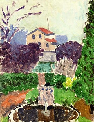 伊西·莱斯·穆里诺的艺术家花园 The Artist’s Garden at Issy les Moulineaux (1918)，亨利·马蒂斯