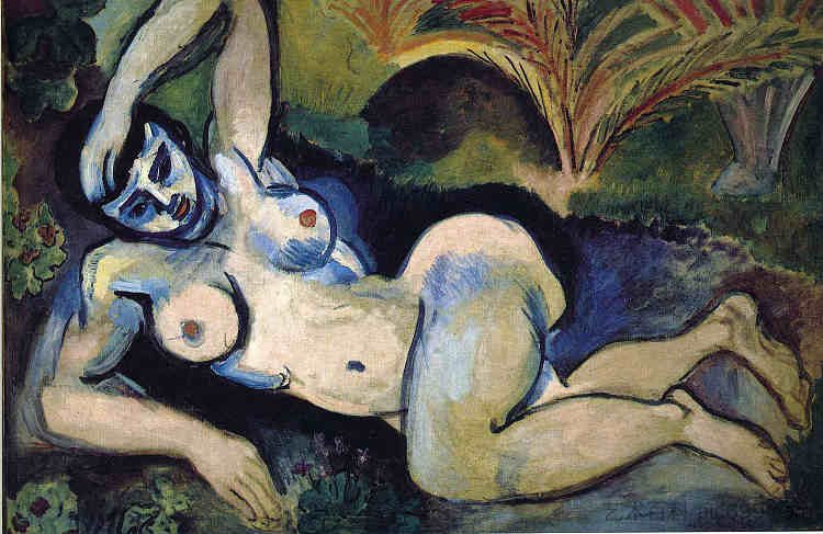 蓝色裸体(比斯克拉纪念品) The Blue Nude (Souvenir of Biskra) (1907),亨利·马蒂斯
