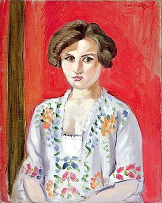 保加利亚衬衫 The Bulgarian Blouse (c.1920)，亨利·马蒂斯