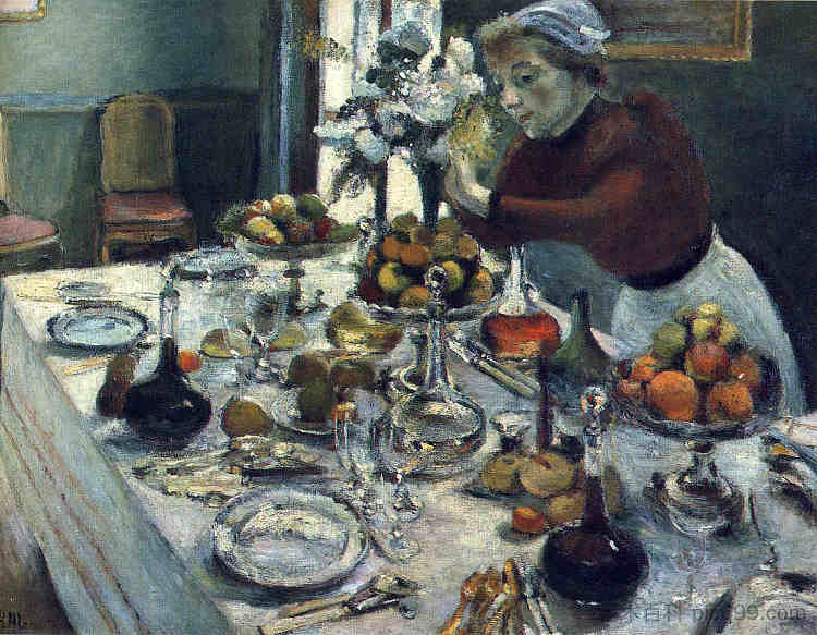 餐桌 The Dinner Table (1896 - 1897)，亨利·马蒂斯