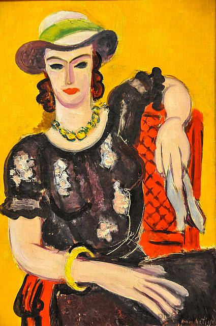 刺绣深色上衣 The Embroidered Dark Blouse (1936),亨利·马蒂斯