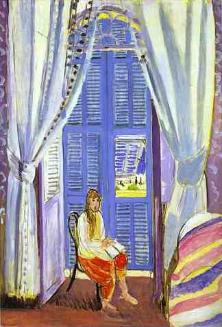 尼斯的落地窗 The French Window at Nice (1919)，亨利·马蒂斯