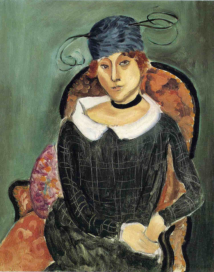 鸵鸟羽毛帽 The Ostrich Feather Hat (1918),亨利·马蒂斯