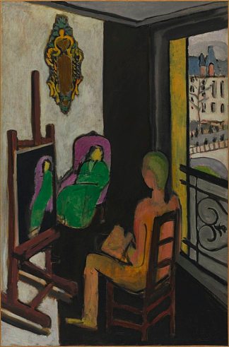 画家和他的模特 The Painter and his Model (1916)，亨利·马蒂斯