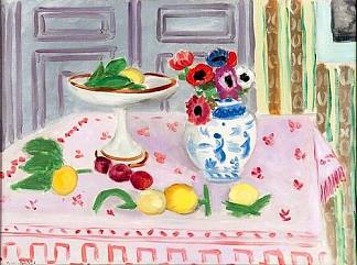 粉色桌布 The Pink Tablecloth (1925)，亨利·马蒂斯