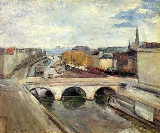 巴黎的圣米歇尔桥 The Pont Saint Michel in Paris (1900)，亨利·马蒂斯