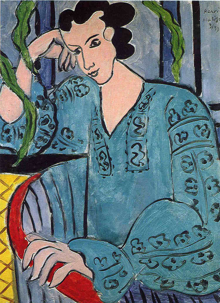 罗马尼亚绿衬衫 The Romanian Green Bluse (1939),亨利·马蒂斯
