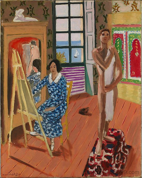 三点钟的坐姿 The Three O'Clock Sitting (1924)，亨利·马蒂斯