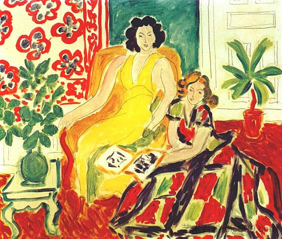 黄色和格子连衣裙 The Yellow and Plaid Dresses (1941)，亨利·马蒂斯