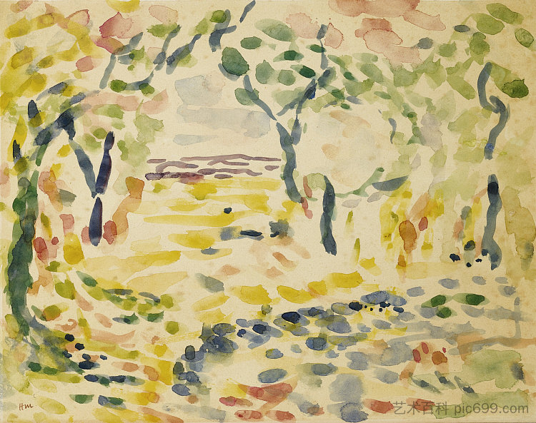 为“生活的幸福”而学习 Étude Pour 'Le Bonheur De Vivre (1905),亨利·马蒂斯