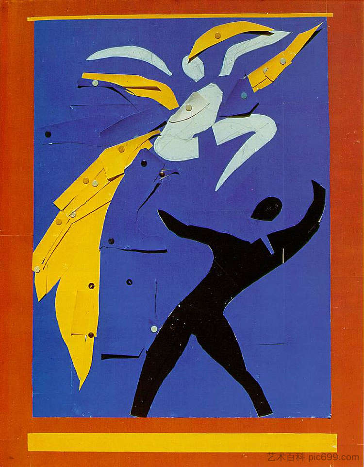 两个舞者(为《胭脂与黑色》而作的习作) Two Dancers (Study for Rouge et Noir (1938)，亨利·马蒂斯