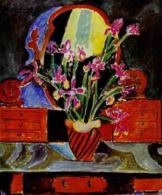 鸢尾花瓶 Vase of Irises (1912)，亨利·马蒂斯