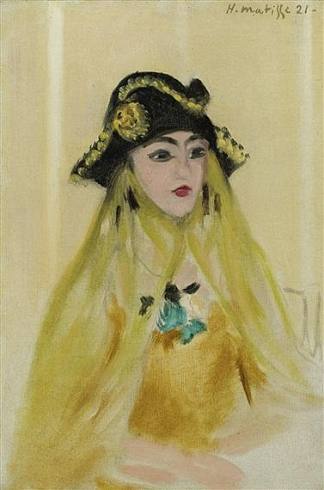 威尼斯女人半身像 Venetian Woman En Buste (1921)，亨利·马蒂斯