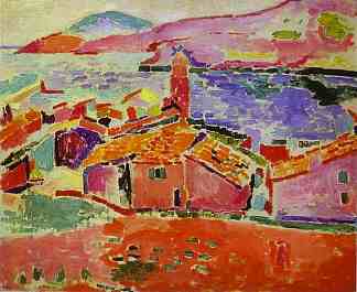 科利尤尔的景色 View of Collioure (c.1905)，亨利·马蒂斯