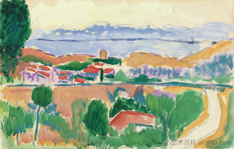 Vue De Collioure Vue De Collioure (c.1906)，亨利·马蒂斯