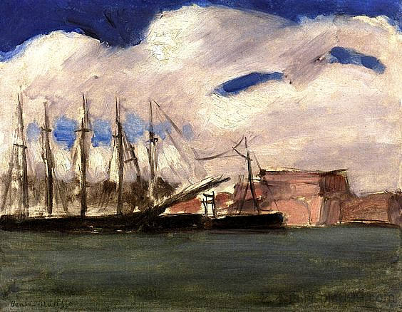 白云,马赛老港 White Clouds, the Old Port of Marseille (1917),亨利·马蒂斯