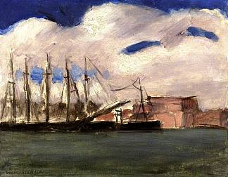 白云，马赛老港 White Clouds, the Old Port of Marseille (1917)，亨利·马蒂斯