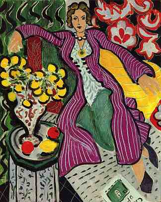 穿紫色外套的女人 Woman in a Purple Coat (1937)，亨利·馬蒂斯