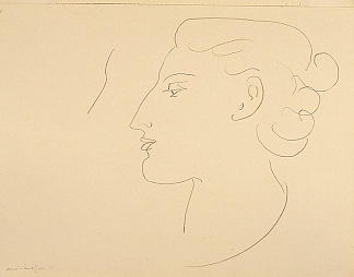 侧影中的女人(转向左边) Woman in Profile (Turned to the Left) (1935)，亨利·马蒂斯