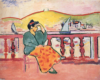 露台上的女士 Lady on a Terrace (1907)，亨利·马蒂斯