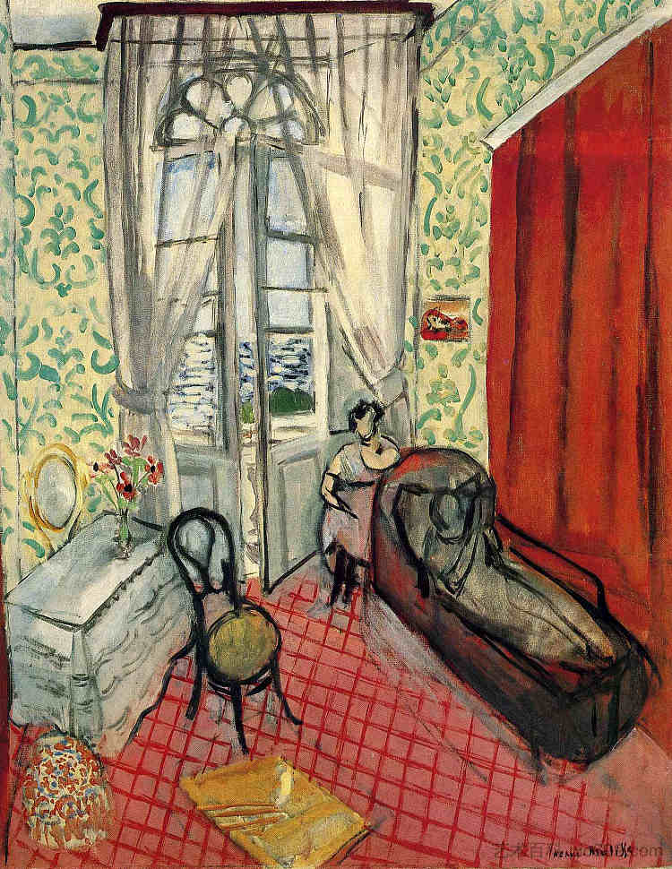 室内两个女人 Two Women in an Interior (1920 - 1921),亨利·马蒂斯