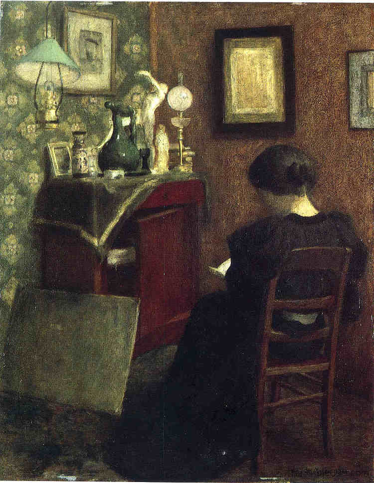 女人读 Woman Reading (1894)，亨利·马蒂斯