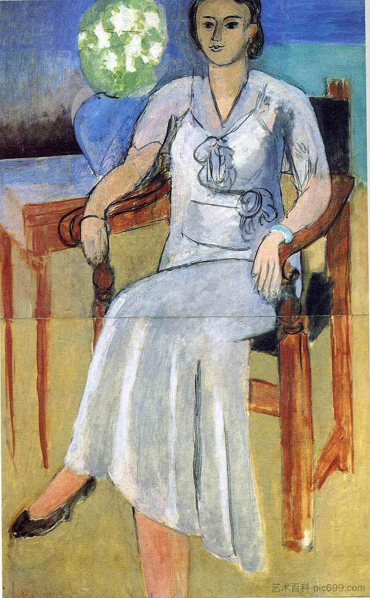 穿白裙子的女人 Woman with a White Dress (1933 - 1934)，亨利·马蒂斯