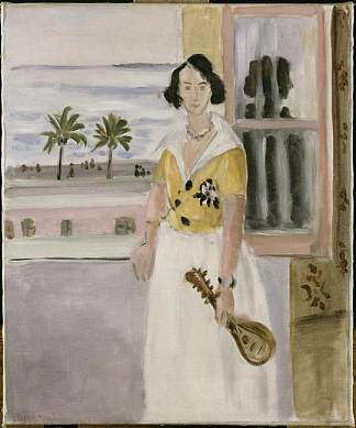 拿着曼陀林的女人 Woman with mandolin (c.1921 – 1922)，亨利·马蒂斯