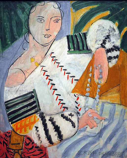 戴项链的女人 Woman With Necklace (1937)，亨利·马蒂斯