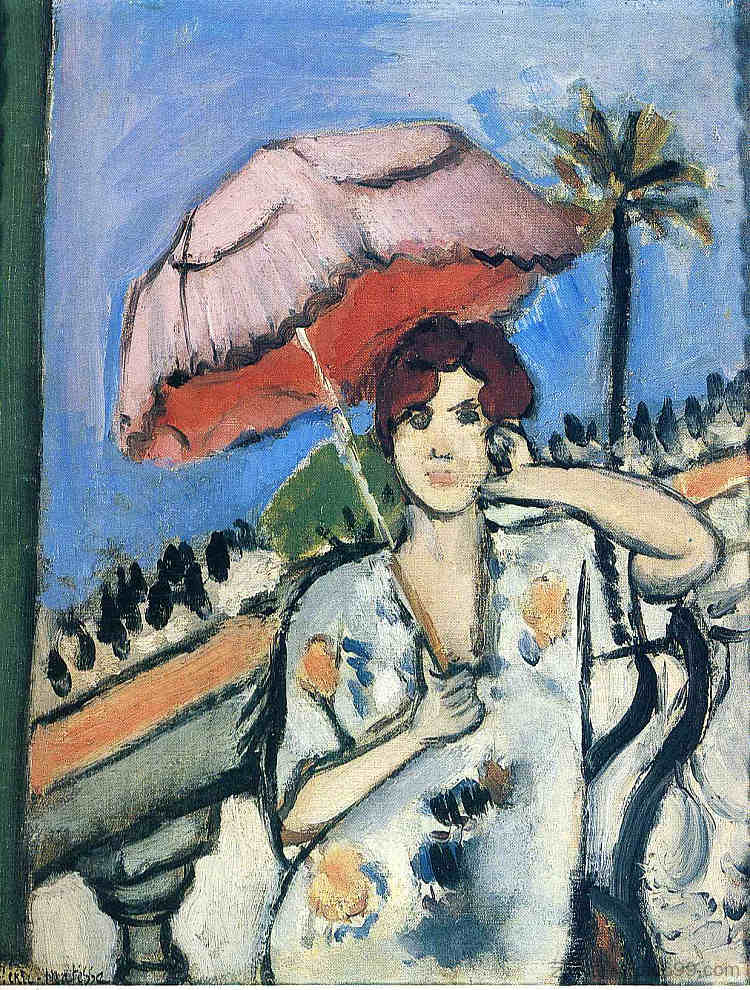 拿伞的女人 Woman with Umbrella (1920)，亨利·马蒂斯