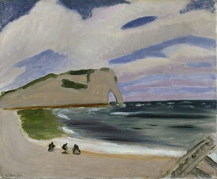 海滩上的女人,埃特拉西塔 Women on the Beach, Etrétat (1920),亨利·马蒂斯
