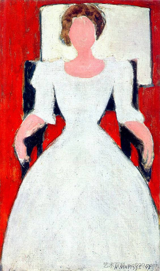 年轻的英国女孩 Young English Girl (1947),亨利·马蒂斯