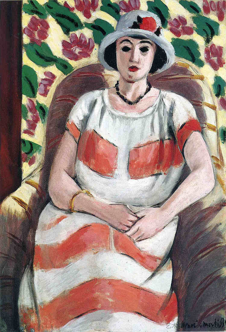 穿粉红色衣服的年轻女子 Young woman in Pink (1923),亨利·马蒂斯