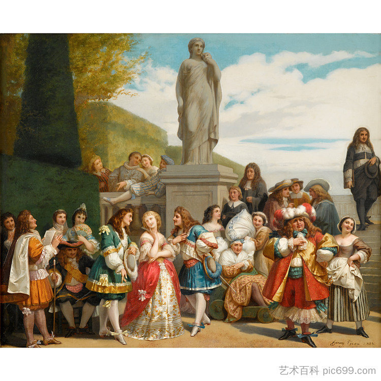 莫里哀在凡尔赛 Molière at Versailles (1868)，亨利-皮埃尔·皮库