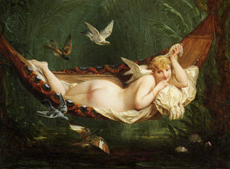吊床 The Hammock (1884)，亨利-皮埃尔·皮库