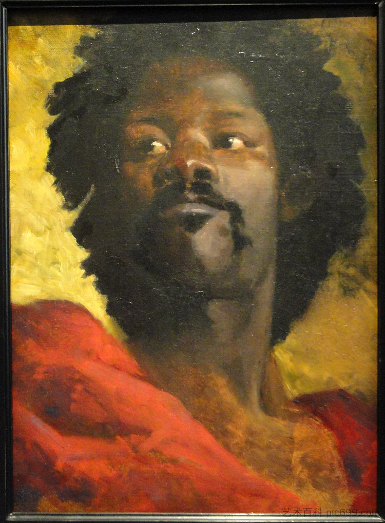 亨利·雷诺的摩尔人头 Head of a Moor by Henri Regnault (1870)，亨利·雷诺