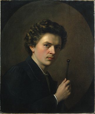 自画像 Self-portrait (c.1863)，亨利·雷诺