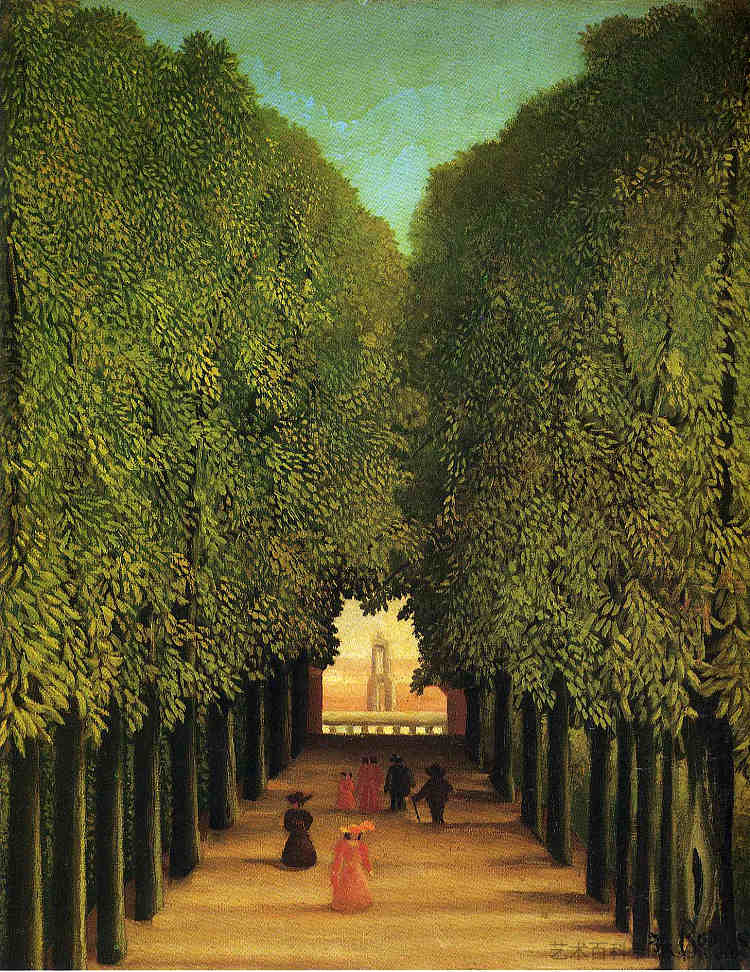 圣云公园的小巷 Alleyway in the Park of Saint Cloud (1908)，亨利·卢梭