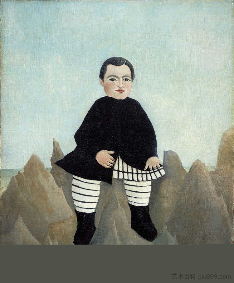 岩石上的男孩 Boy on the Rocks (1895),亨利·卢梭