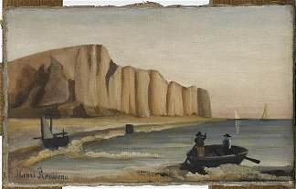 悬崖 Cliffs (c.1897)，亨利·卢梭